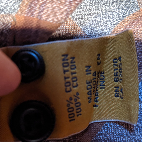 Stapleford button down grey/rust plaid shirt - Picture 4 of 9